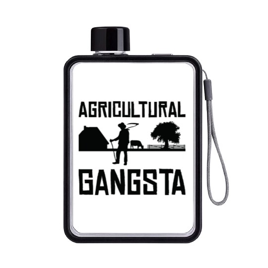 Agriculture Gangsta Gardening Farmer Planting Flat Water Bottles