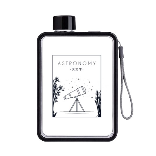Astronomy Chinese Hanzi Cosmologist Flat Water Bottles