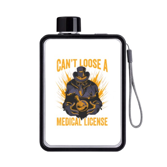 Plague Doctor Plague Doctor Mask Medicines Flat Water Bottles