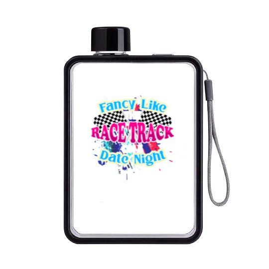 Fancy Like The Race Track On A Date Night Vintage Flat Water Bottles