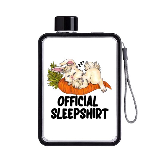 Sleep Flat Water Bottles Sleeping Cute Bunny Chibi Rabbit
