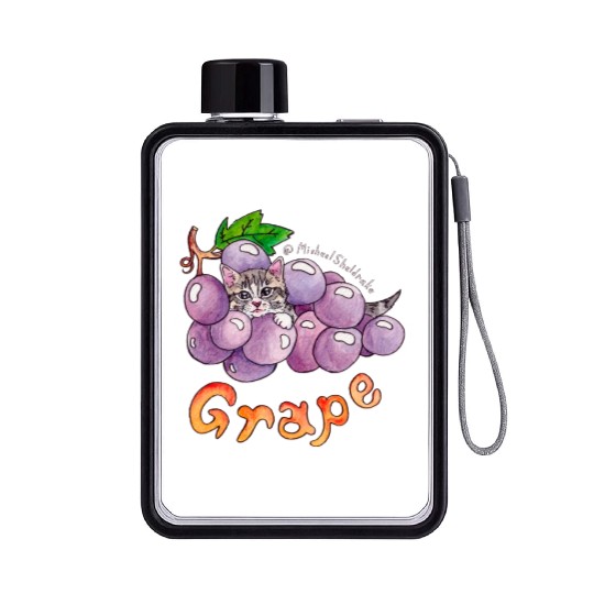 Grape Flat Water Bottles