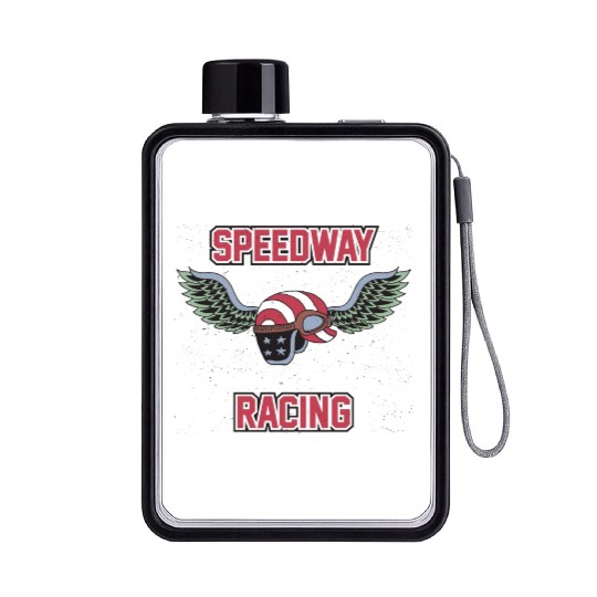 Motorcycle Bikers Racing Flat Water Bottles
