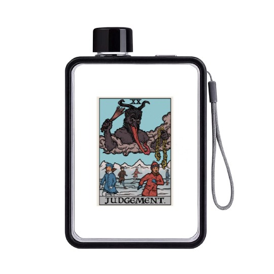 Judgement by Krampus Flat Water Bottles