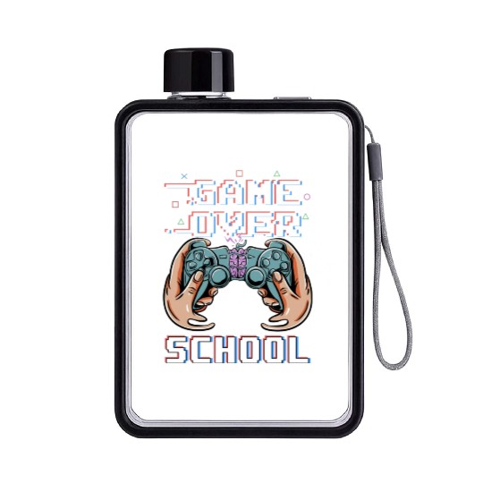 Video Game Controller Back To School Flat Water Bottles