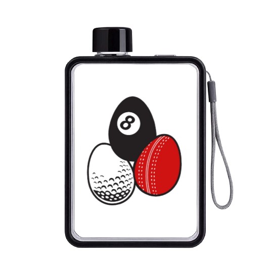 Cue Sports Billiards Cricket Golf Easter Egg Balls Flat Water Bottles
