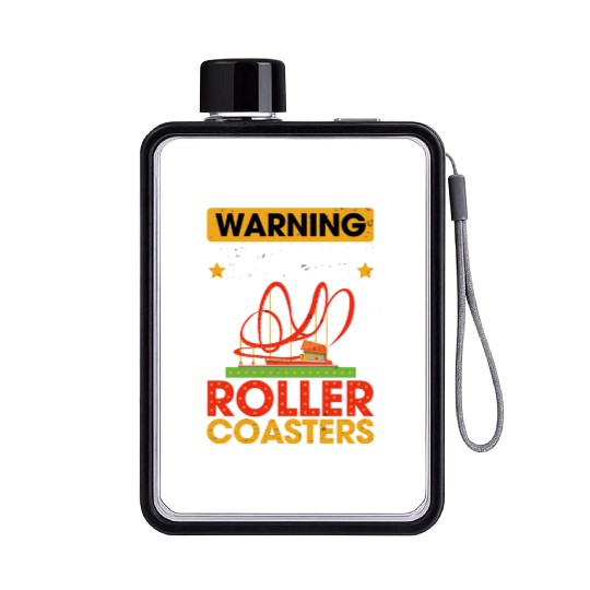 Vintage Roller Coaster Roller Coaster Lover Flat Water Bottles
