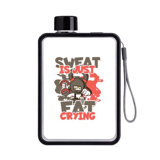 Fitness Gym Workout Slimming Sweat Flat Water Bottles