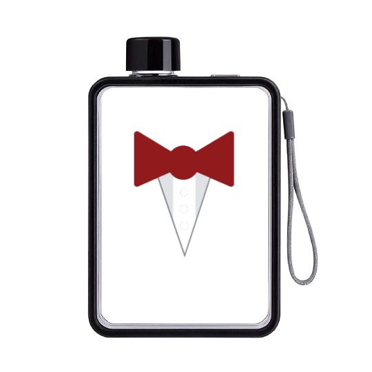 Best Man Wedding Party Mock Tuxedo Flat Water Bottles