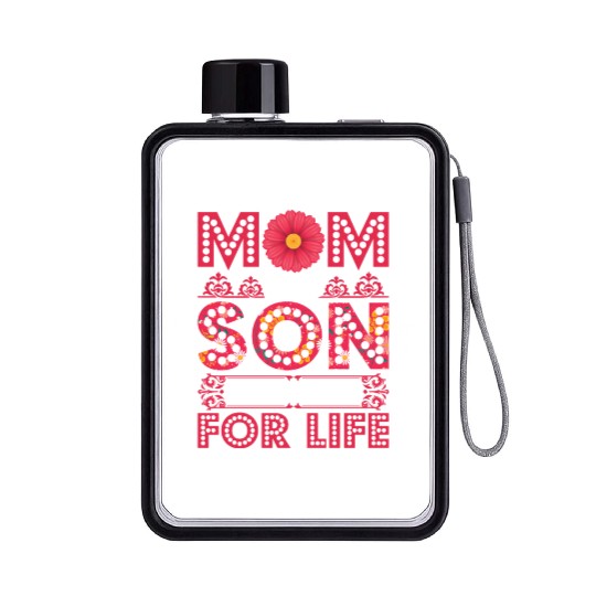 Mom And Son Flat Water Bottles