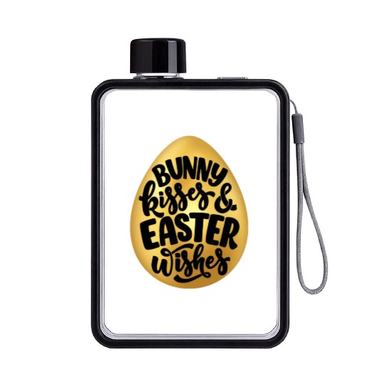 Happy Easter | Bunny Kisses and Easter Wishes | Flat Water Bottles