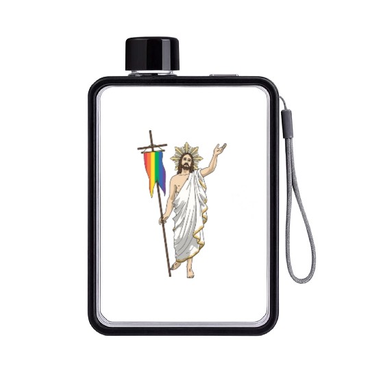 LGBT Jesus Equal Rainbow Christian Flat Water Bottles