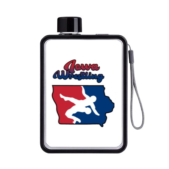 Iowa Wrestling Flat Water Bottles