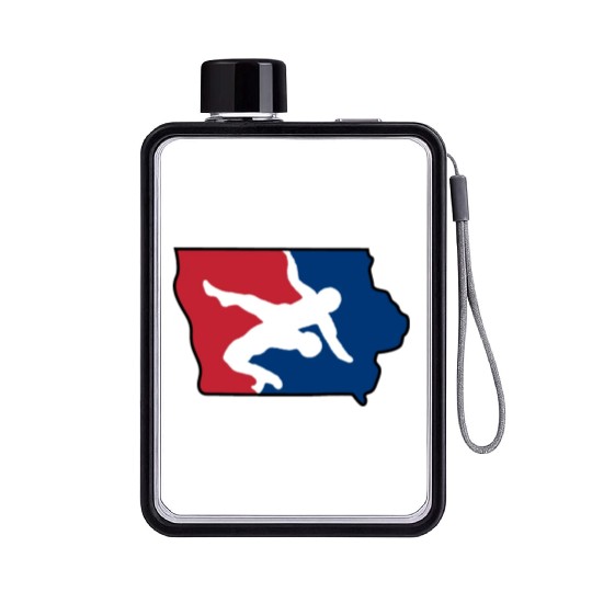 Iowa Wrestling Flat Water Bottles