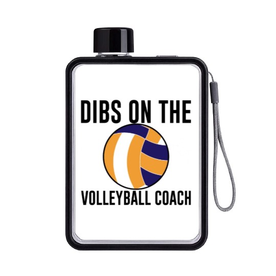Dibs On The Volleyball Coach Flat Water Bottles