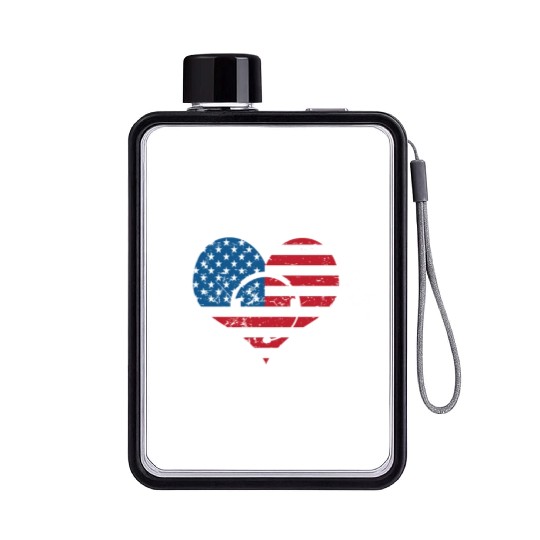 Dispatcher Us Flag Flat Water Bottles