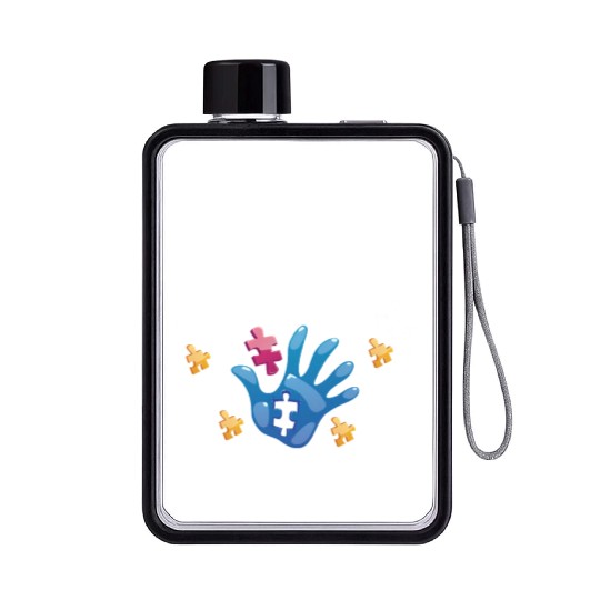 embrace neurodiversity - Embrace ADHD Autism ASD Flat Water Bottles