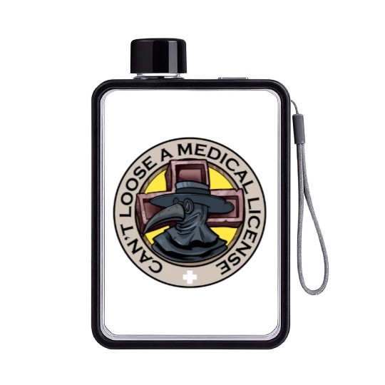 Plague Doctor Outfit Plague Doctor Mask Medicines Flat Water Bottles