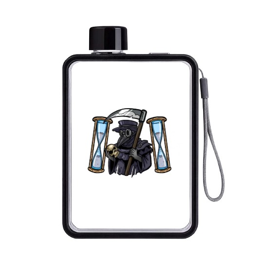 Plague Doctor Outfit Plague Doctor Mask Medicines Flat Water Bottles