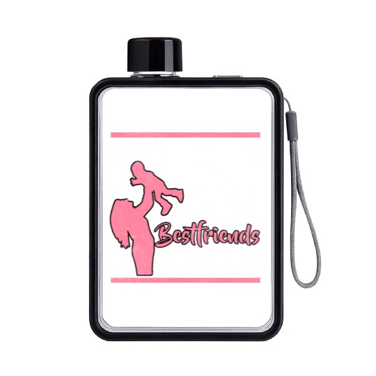 Mother And Son Flat Water Bottles