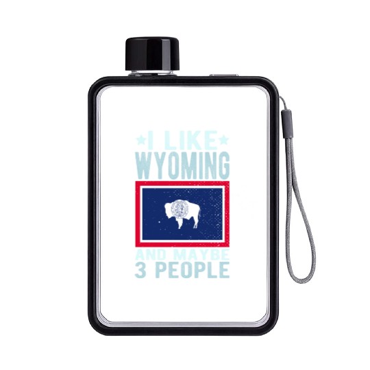 Wyoming Flag US State Flat Water Bottles