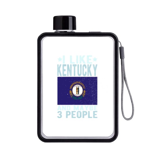 Kentucky Flag US State Flat Water Bottles