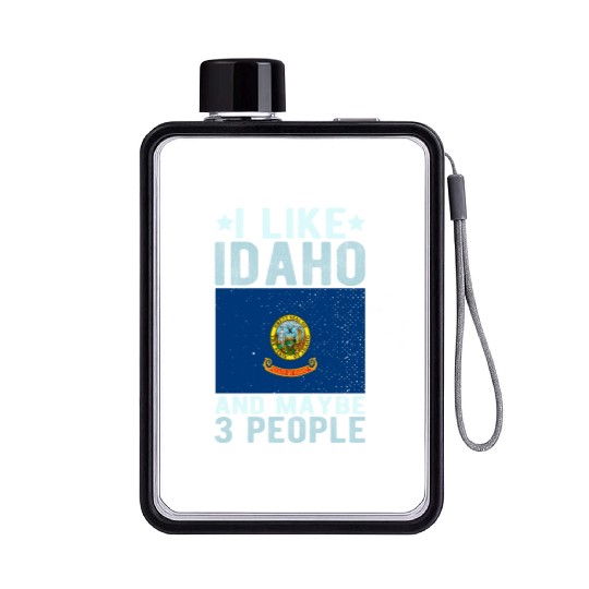 Idaho Flag US State Flat Water Bottles