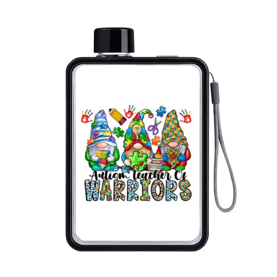 Autism Teacher Of Warriors Flat Water Bottles