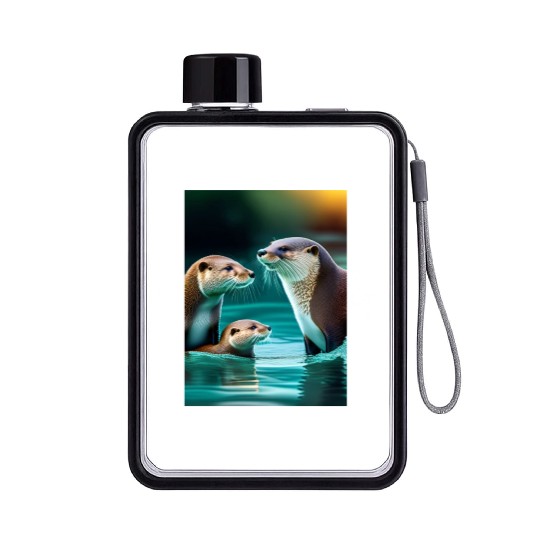 "Ducks in the Pond" Flat Water Bottles