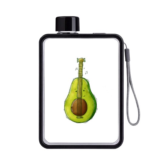 Avocado Guitar Flat Water Bottles
