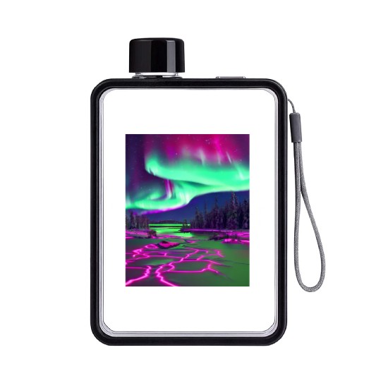 Northern Lights Flat Water Bottles