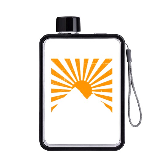 Wanderfull Hiker Mountain fan Wanderlust Mountains Flat Water Bottles