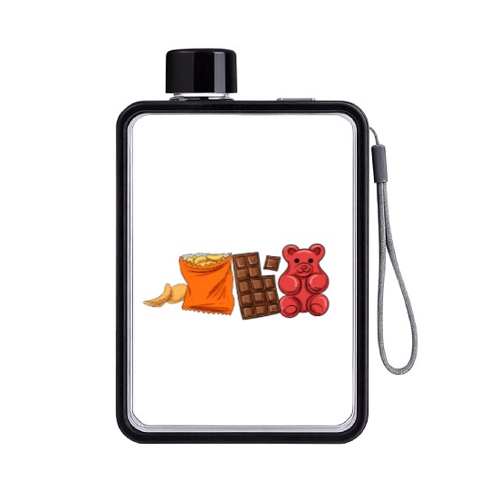 AlI I Need In Life Potato Chips Chocolate Wine Gum Flat Water Bottles