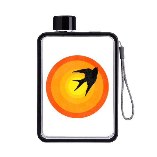 Caged Bird Sunrise gift Flat Water Bottles