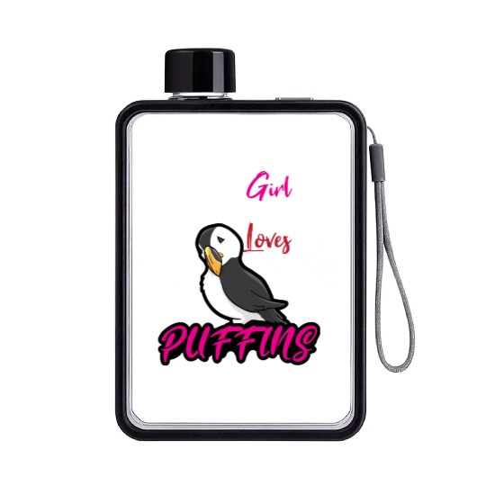 Puffin Lover Puffins Flat Water Bottles