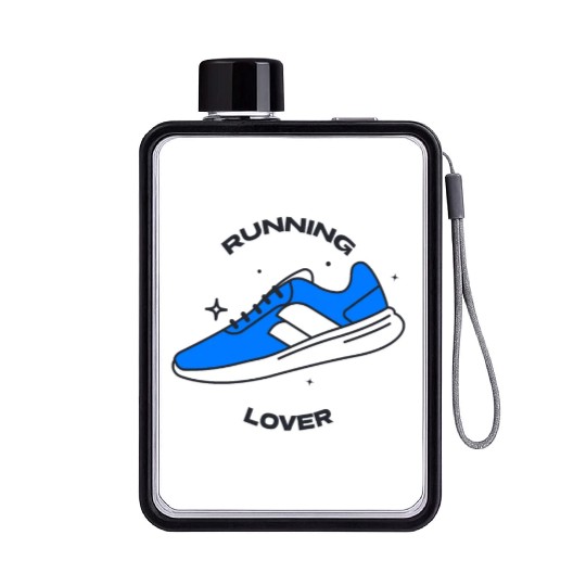 Running Lover | Man Jogging Exercise Flat Water Bottles