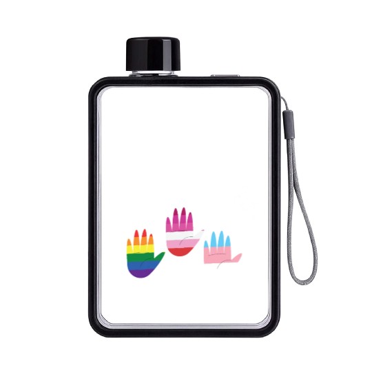 Gay Rights Rainbow Pride LGBTQ Gay Pride Paradee Flat Water Bottles