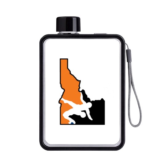 Idaho Wrestling (State Colors) Flat Water Bottles