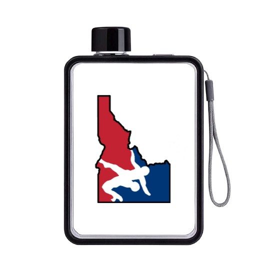 Idaho Wrestling (USA Colors) Flat Water Bottles