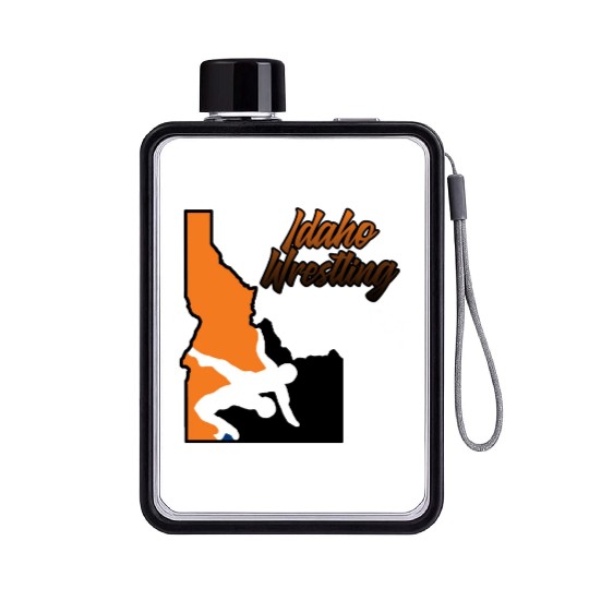 Idaho Wrestling (State Colors) Flat Water Bottles