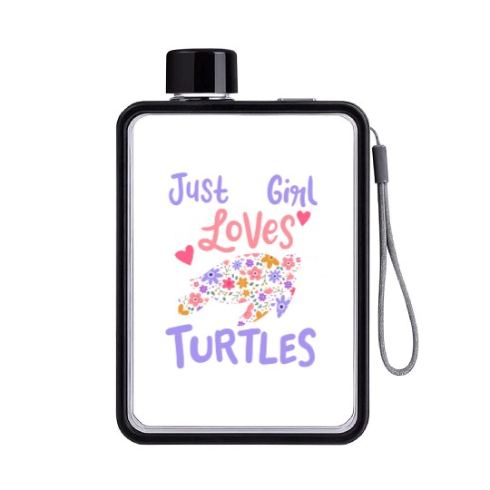 Sea Turtle Turtle Lover Flat Water Bottles