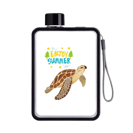 Sea Turtle Flat Water Bottles