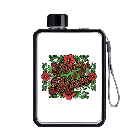 Happy Mother's day 2023 - Cheers To Mom Flat Water Bottles