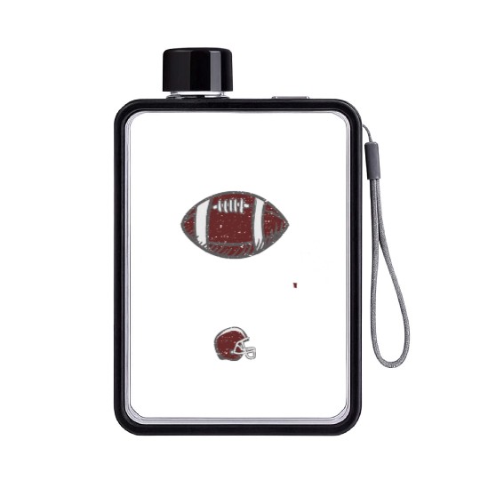 Quarterback Security - Football Flat Water Bottles