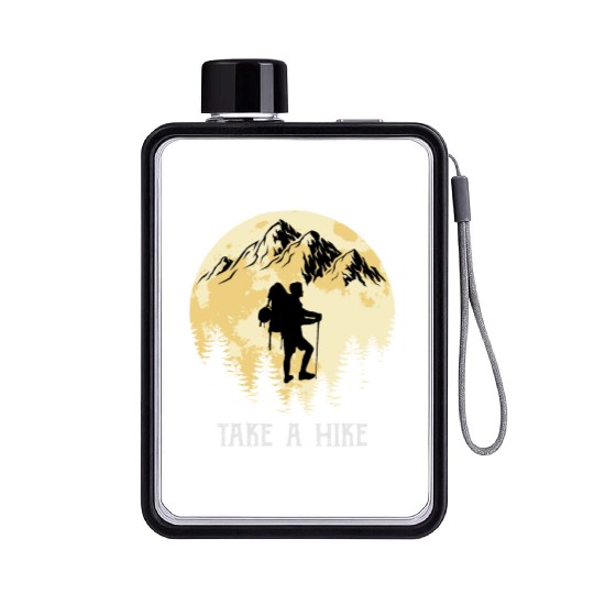 Take a Hike Wanderlust Hiking Flat Water Bottles