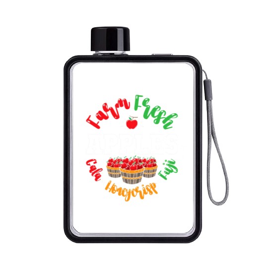 Apple Picking Farmer Fall For Toddlers Kids Women Flat Water Bottles