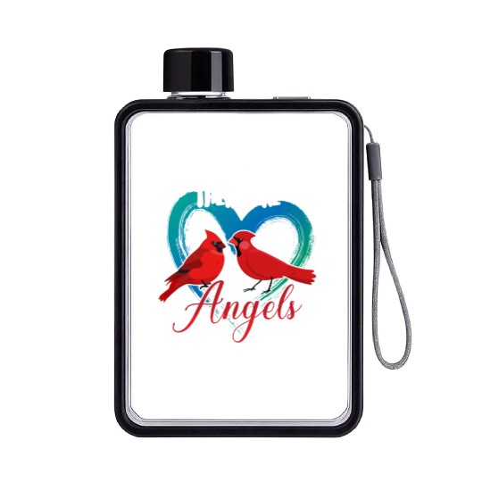 I Believe There Are Angels Among Us Cardinal Bird Flat Water Bottles