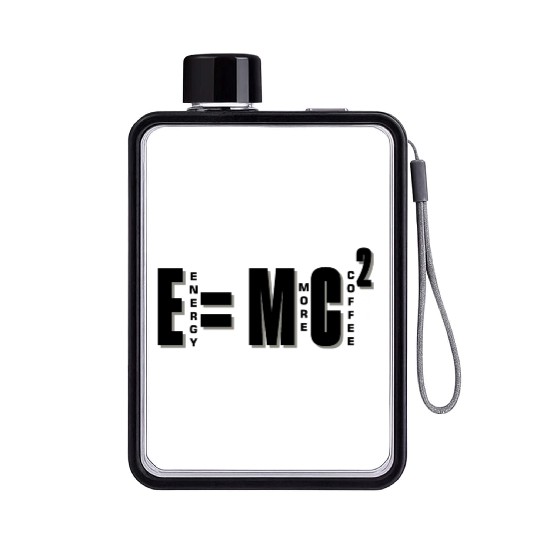 Energy Equals To Milk Times Coffee Square Physics Flat Water Bottles
