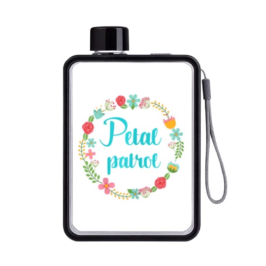 Petal Patrol Flower Girl Kids Toddler Youth Flat Water Bottles