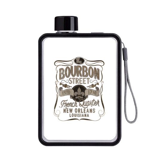 Womens Bourbon Street French Quarter Flat Water Bottles